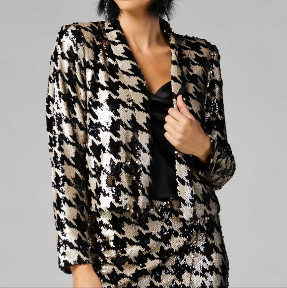 Bagatelle Collection Sequin Houndstooth Blazer - Picture 3 of 7